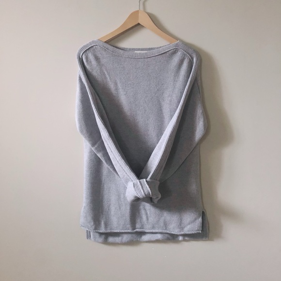 HostPick Wilfred Grey Merino Wool boatneck Sweater - Picture 2 of 10